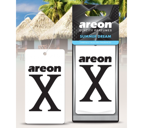 Ароматизатор воздуха картонный Areon X VERSION Limited белый Summer Dream (Летняя Мечта) Ароматизатор воздуха картонный Areon X VERSION Limited белый Summer Dream (Летняя Мечта)